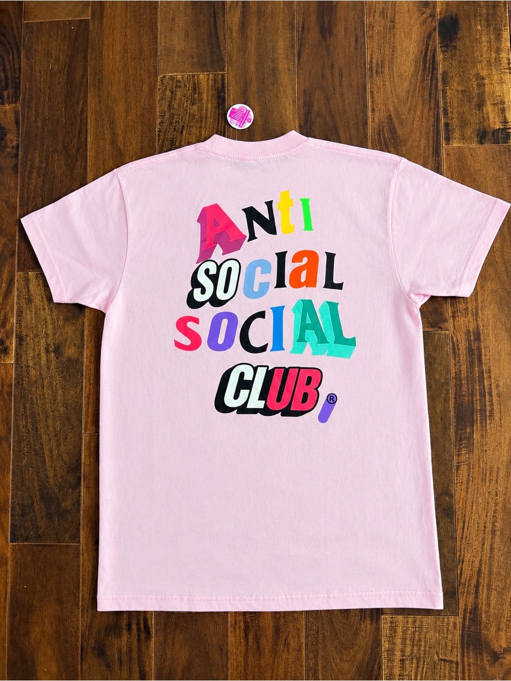 Anti Social Social Club Large Pink Graphic Tee